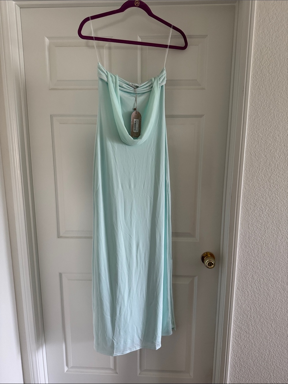 BNWT AURORA Slinky and Mesh Split Maxi Dress